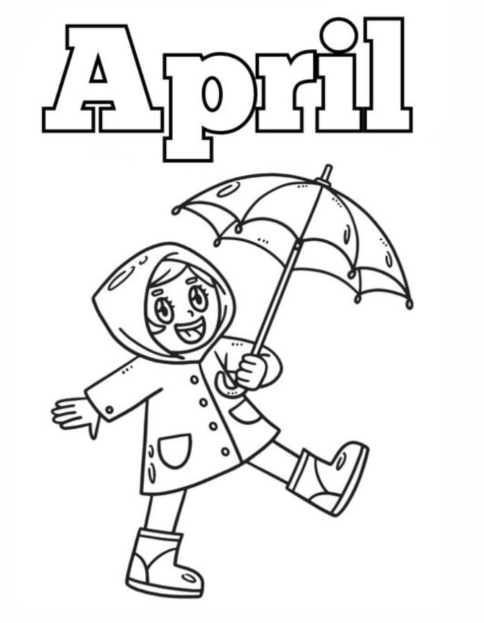 April Coloring Pages Free Printable PDF 