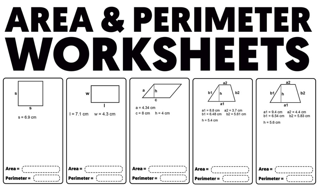 Area And Perimeter Worksheets Geometry Exercises Area And Perimeter Worksheets Geometry Exercises