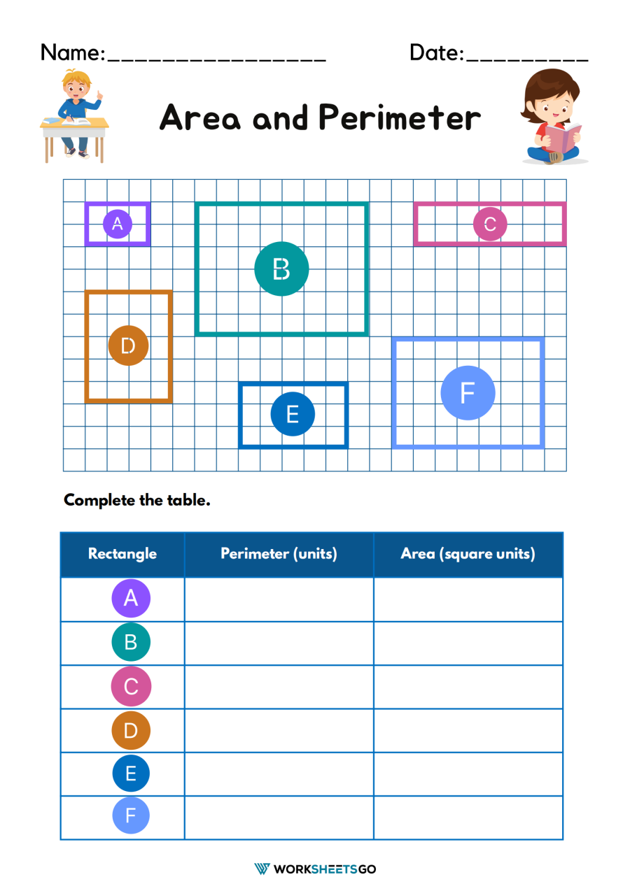 Area And Perimeter Worksheets WorksheetsGO Area And Perimeter Worksheets WorksheetsGO