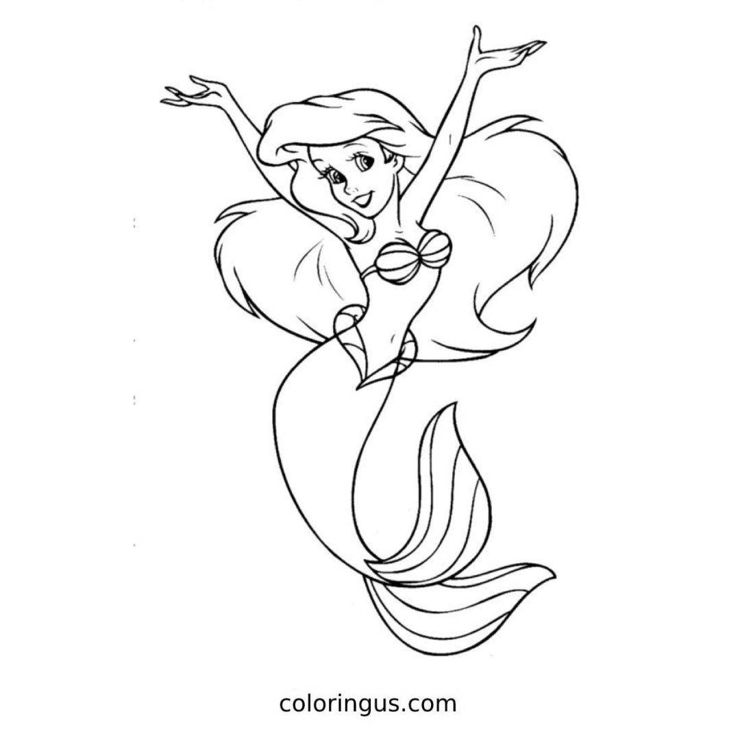 Ariel Coloring Pages Free Printable PDF Ariel Coloring Pages Free Printable PDF