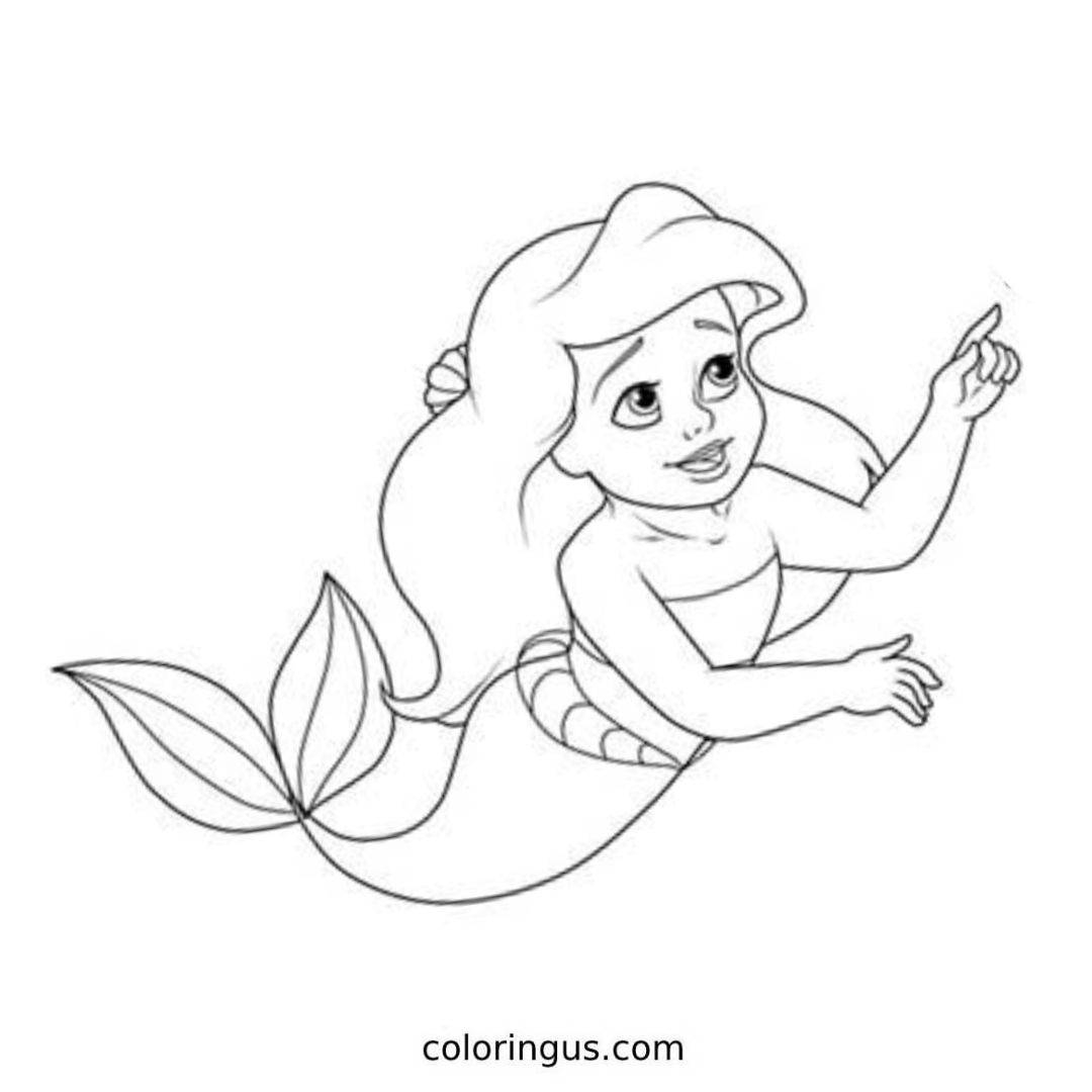 Ariel Coloring Pages Free Printable PDF Ariel Coloring Pages Free Printable PDF