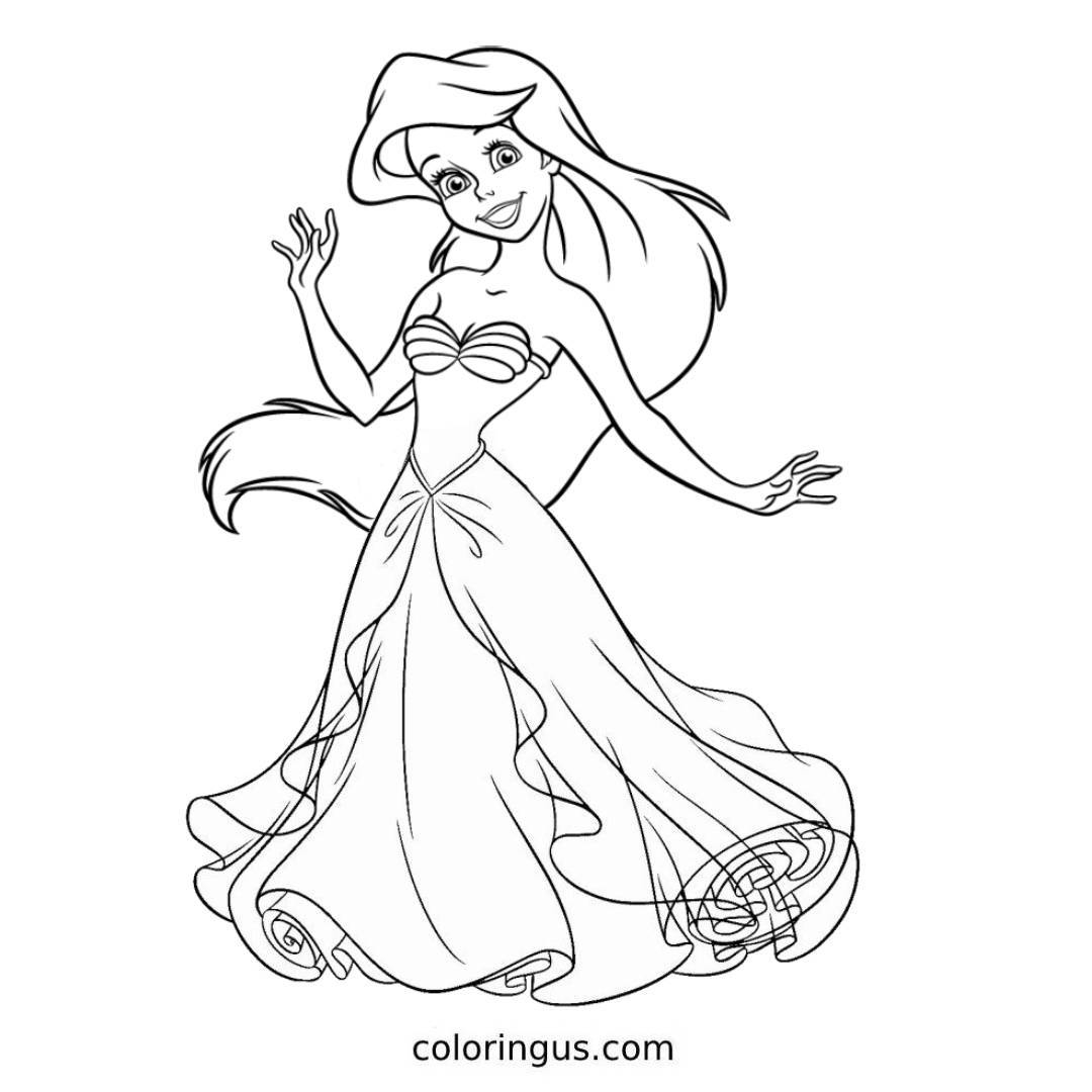 Ariel Coloring Pages Free Printable PDF Ariel Coloring Pages Free Printable PDF