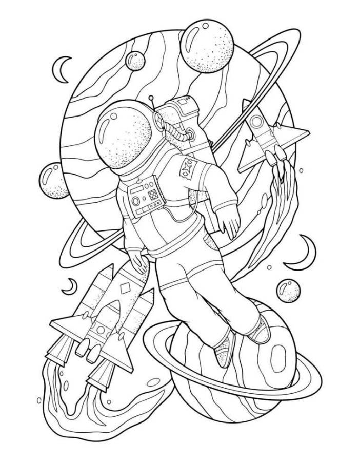 Astronaut Coloring Pages Free Printable PDF Astronaut Coloring Pages Free Printable PDF