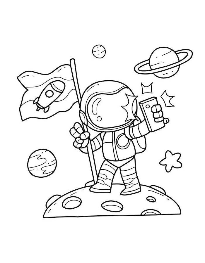 Astronaut Coloring Pages Free Printable PDF Astronaut Coloring Pages Free Printable PDF