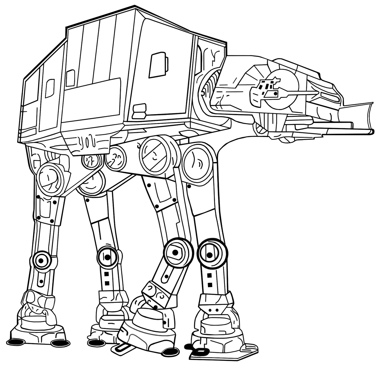 AT AT Star Wars Coloring Page AT AT Star Wars Coloring Page