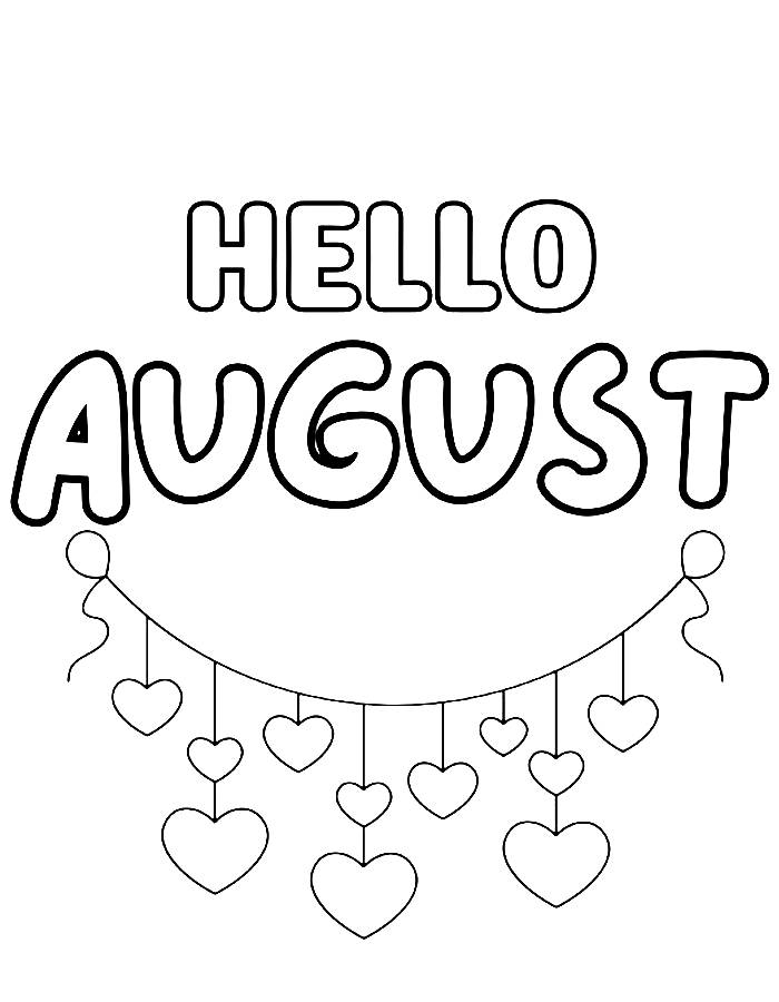 August Coloring Pages Free Printable PDF 