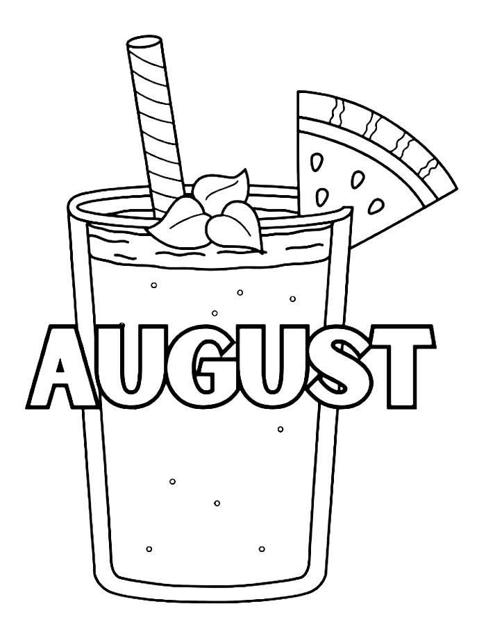 August Coloring Pages Free Printable PDF 