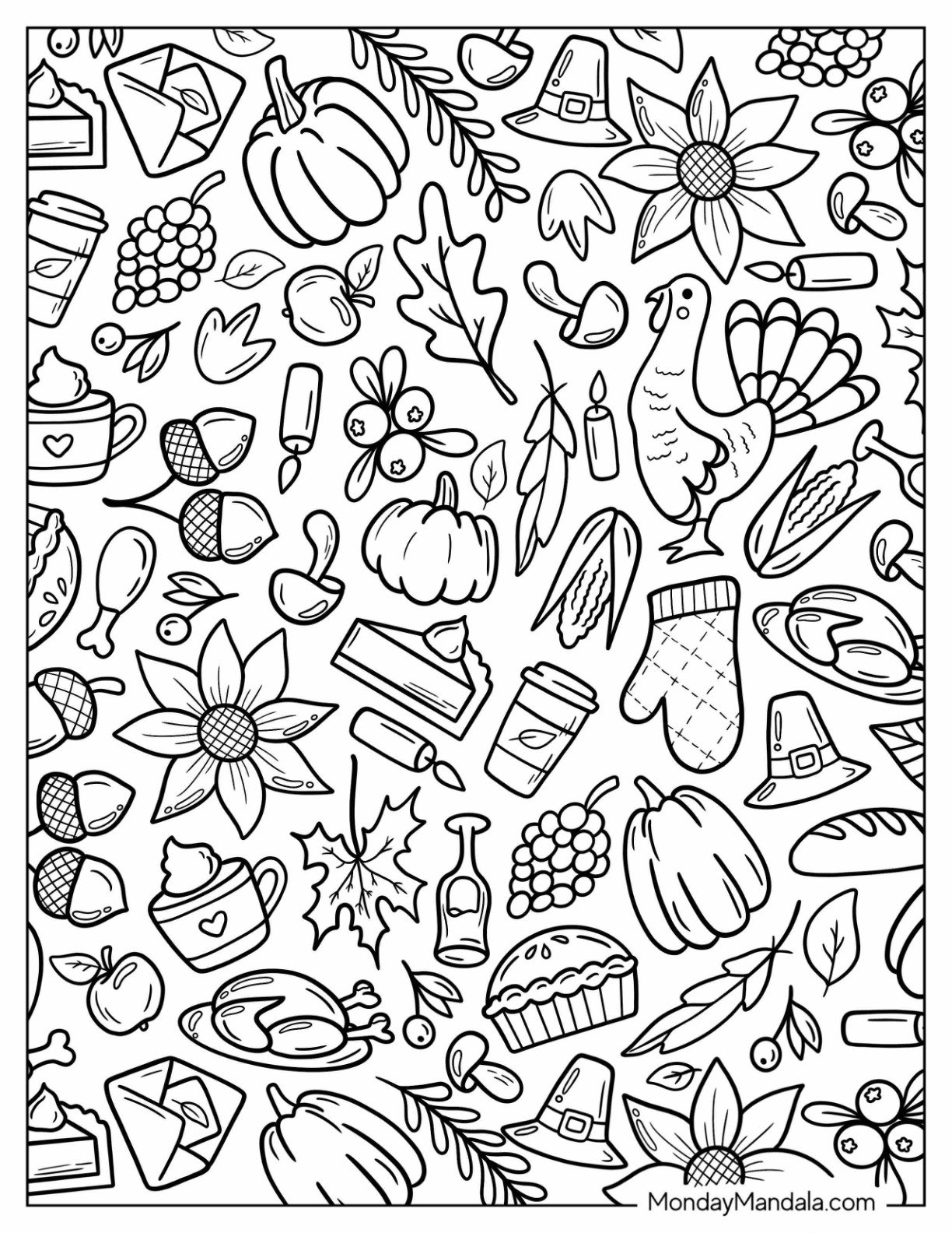 autumn coloring pages for adults