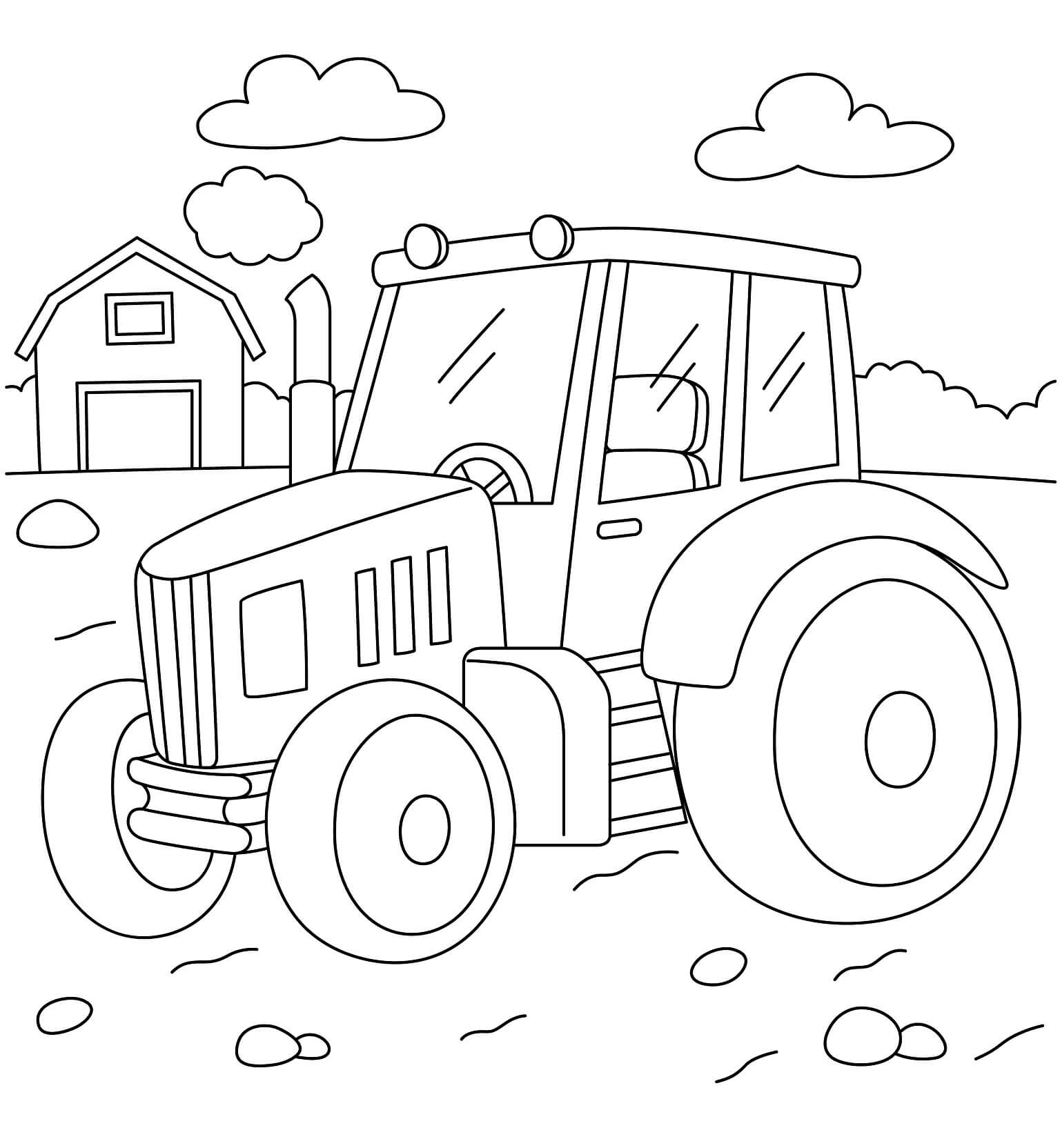 Awesome Tractor Coloring Page Download Print Or Color Online For Free