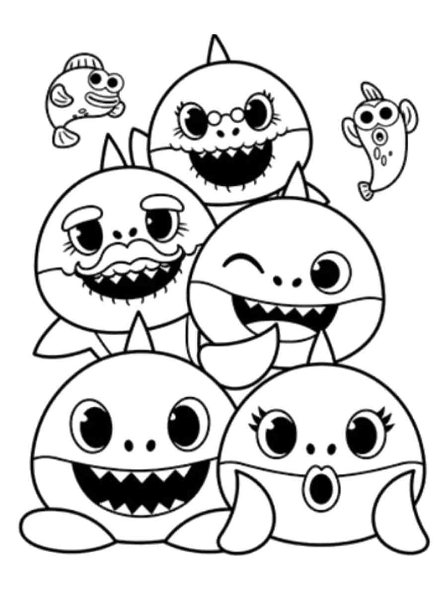 Baby Shark Coloring Pages Baby Shark Coloring Pages