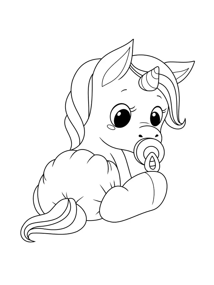 Baby Unicorn Coloring Pages Coloring Book 
