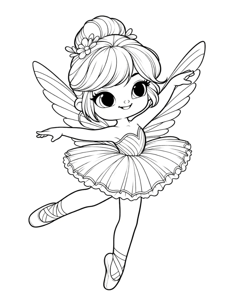 ballerina coloring book pages