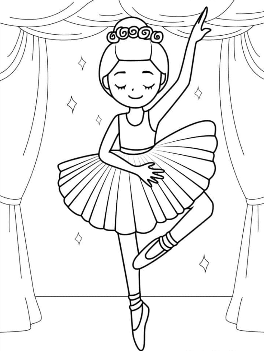 Ballerina Girl Coloring Page Download Print Or Color Online For Free