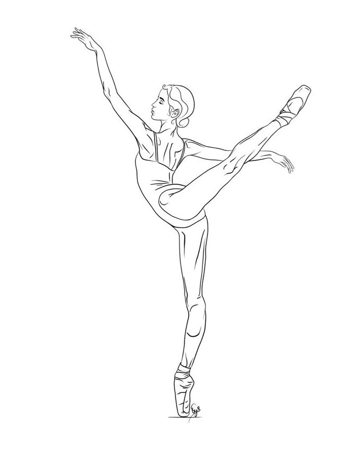 Ballet Dance Coloring Pages Free Printable PDF 