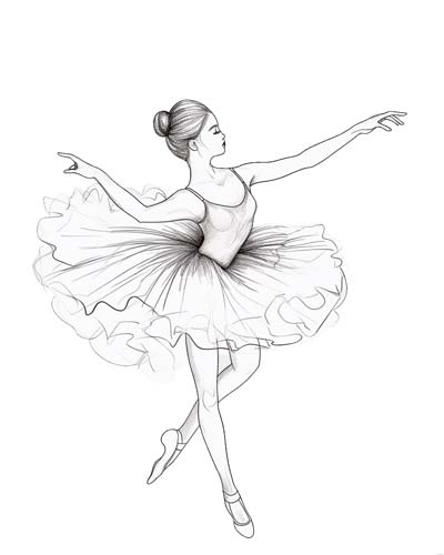 coloring pages ballet dancer