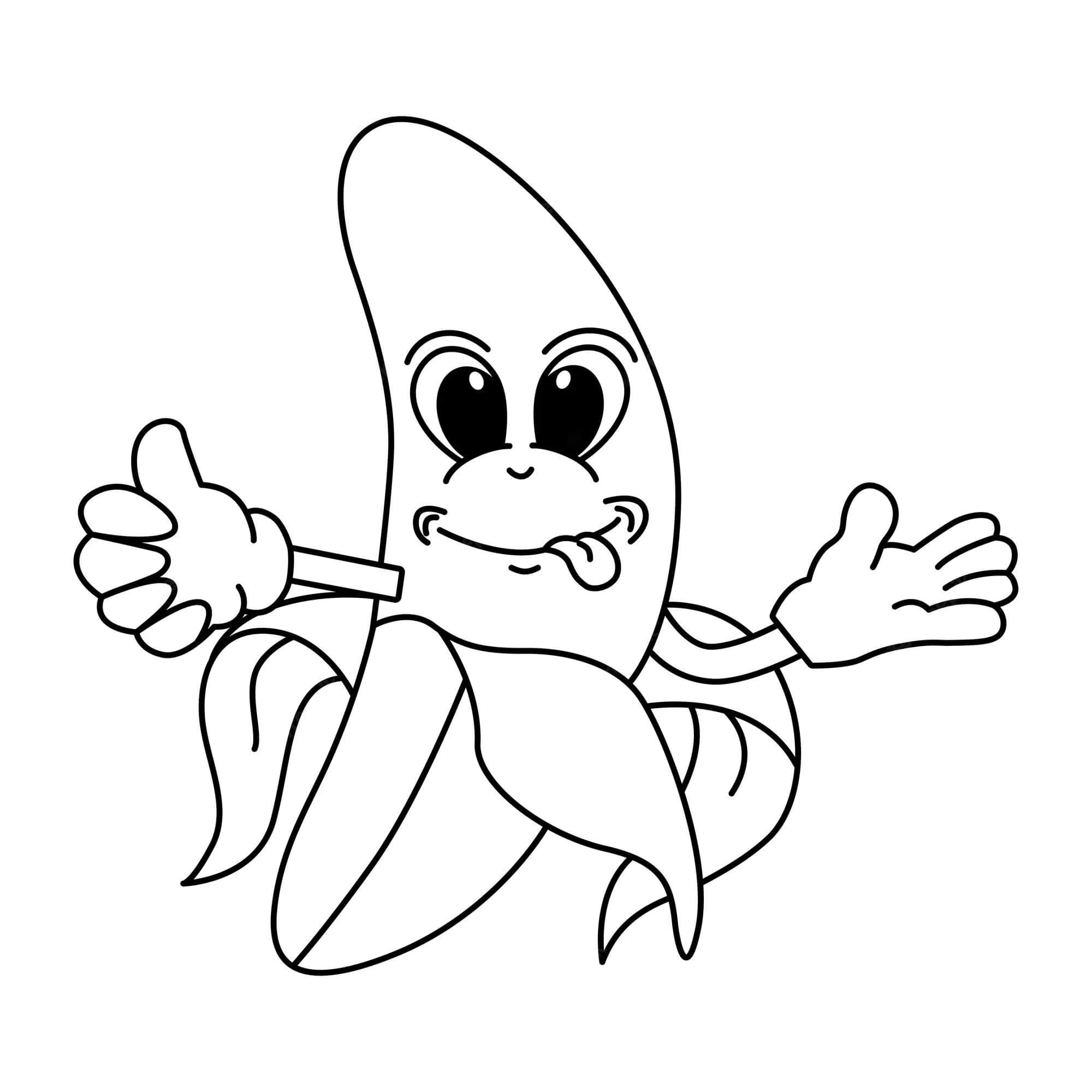 Banana Coloring Page