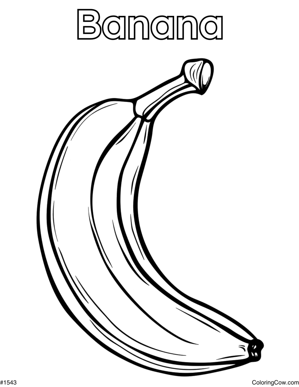 Banana Coloring Page