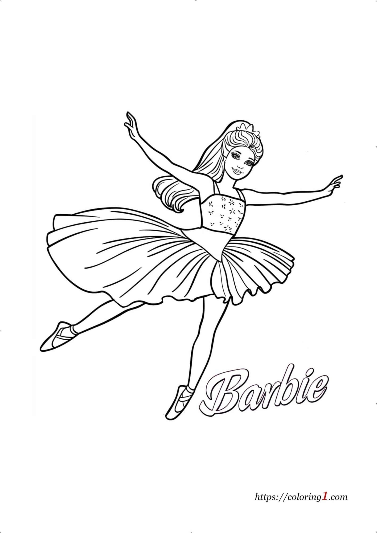 Barbie Ballerina Coloring Page 2 Free Coloring Sheets 2024