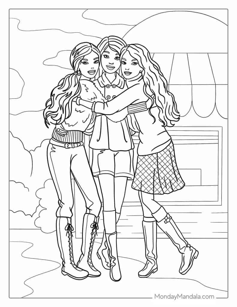 Barbie Coloring Pages Pdf Free Free Infoupdate