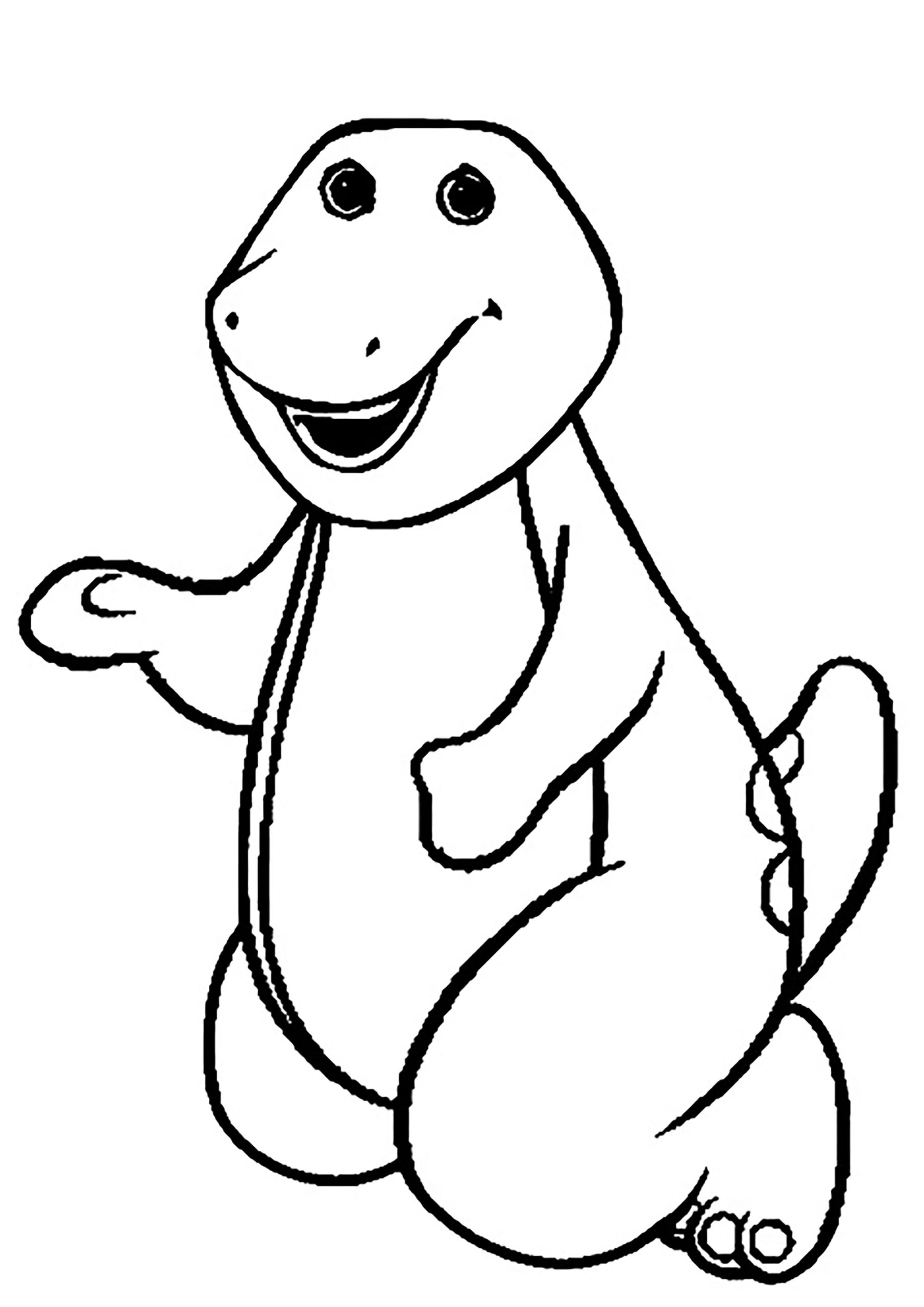 Barney 39 s Simple Coloring Barney Coloring Pages Barney 39 s Simple Coloring Barney Coloring Pages