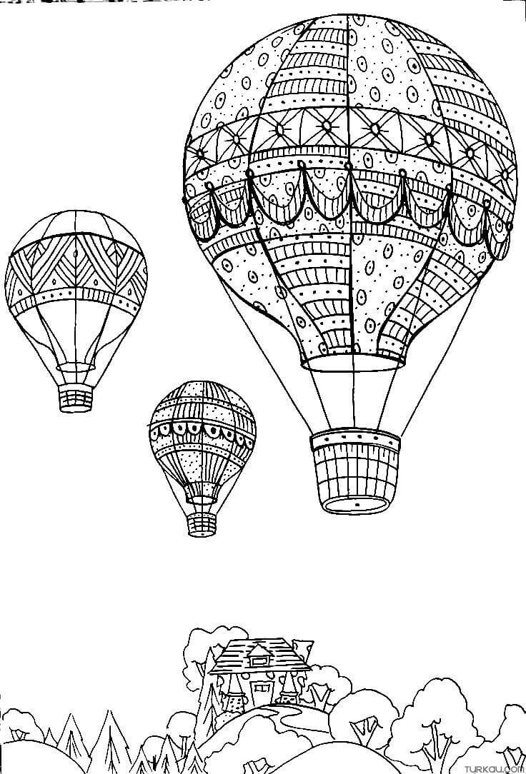 Basic Three Hot Air Balloons Coloring Page Download Print Or Color Basic Three Hot Air Balloons Coloring Page Download Print Or Color