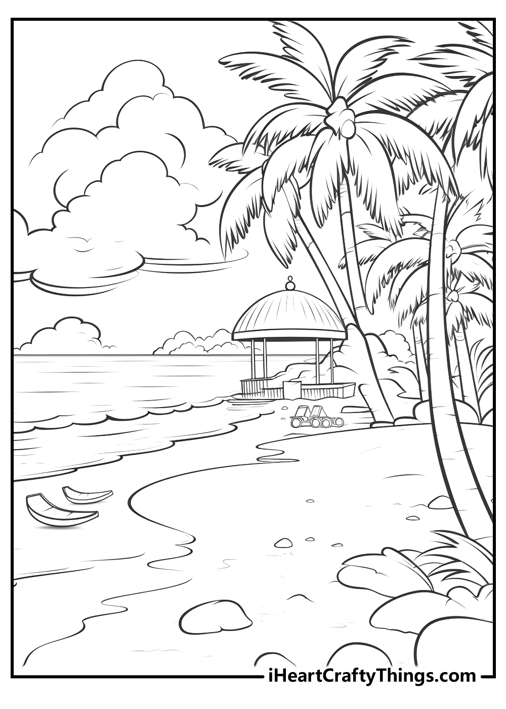 beachy coloring pages beachy coloring pages