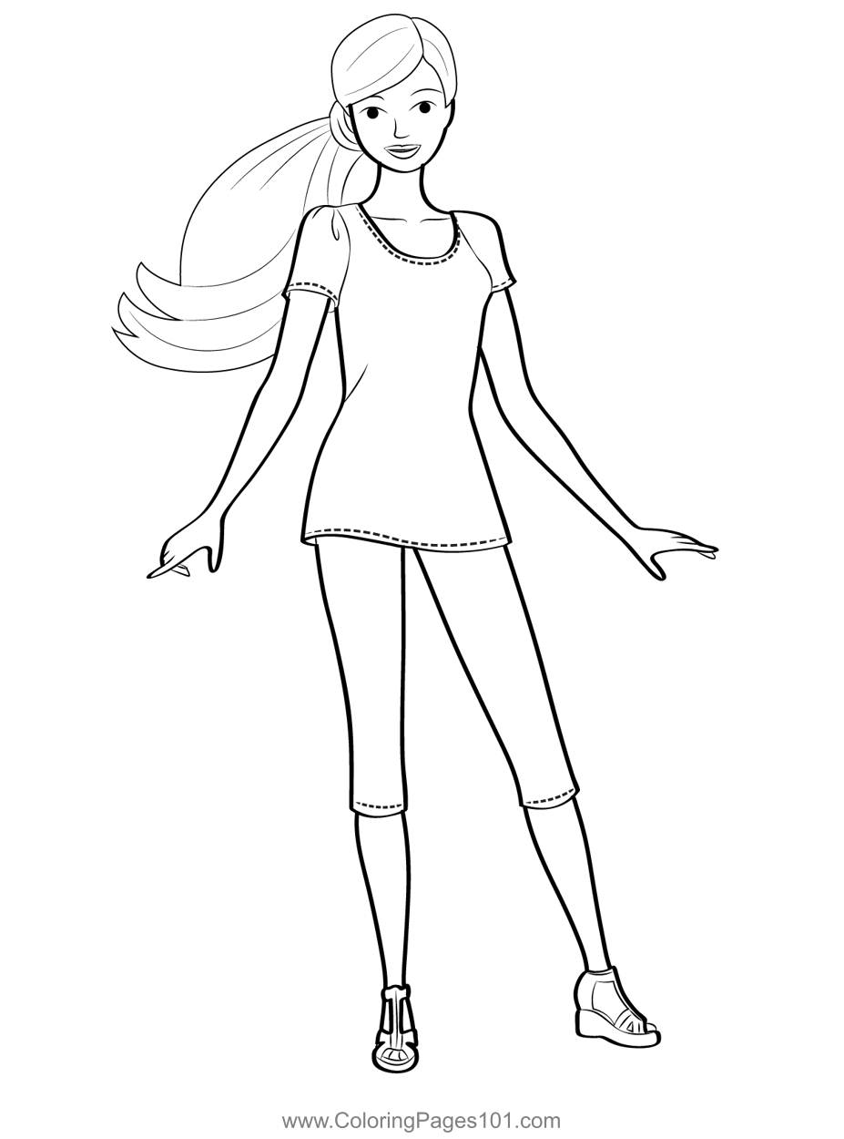 Beautiful Barbie Coloring Page For Kids Free Barbie Printable Beautiful Barbie Coloring Page For Kids Free Barbie Printable