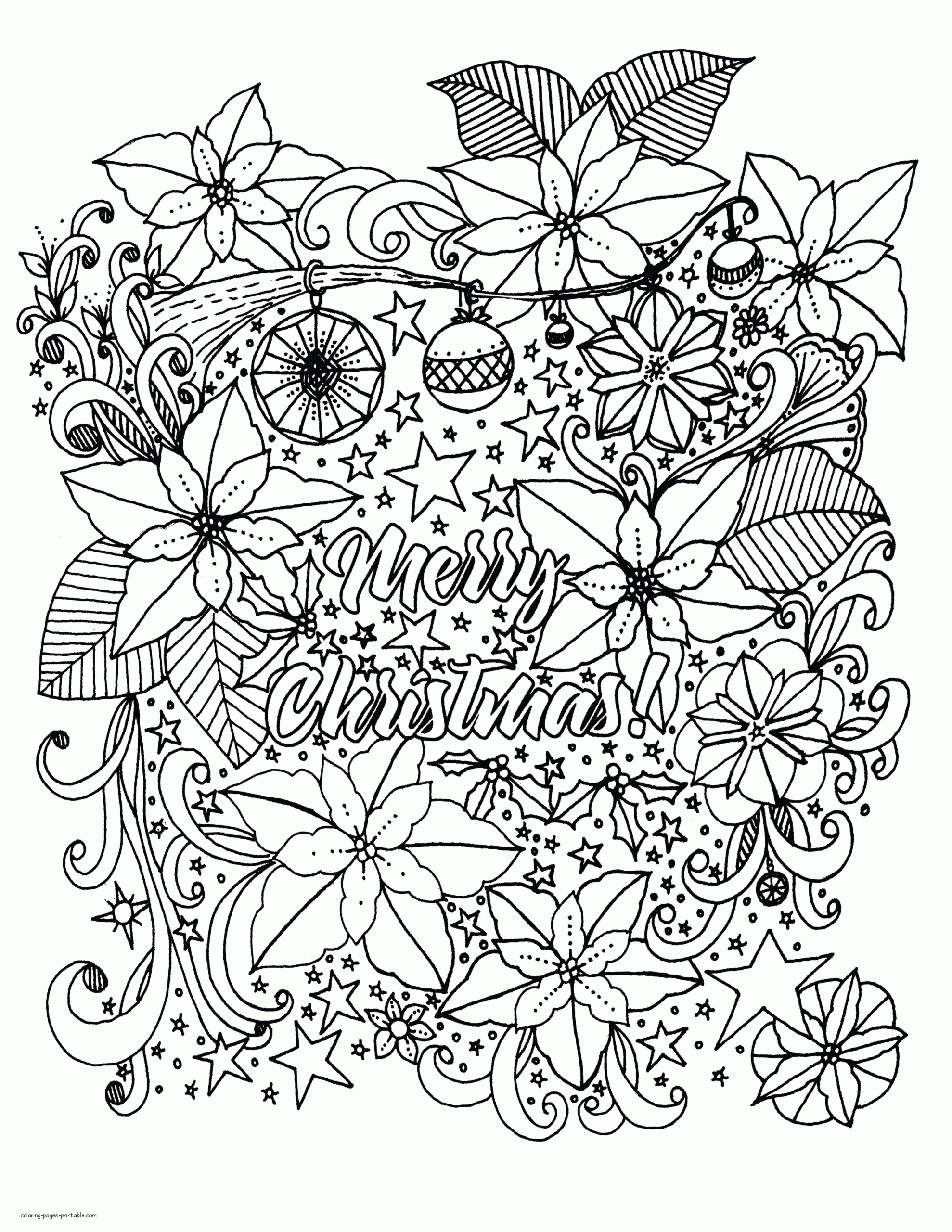 Beautiful Christmas Coloring Pages For Adults For Free COLORING Beautiful Christmas Coloring Pages For Adults For Free COLORING