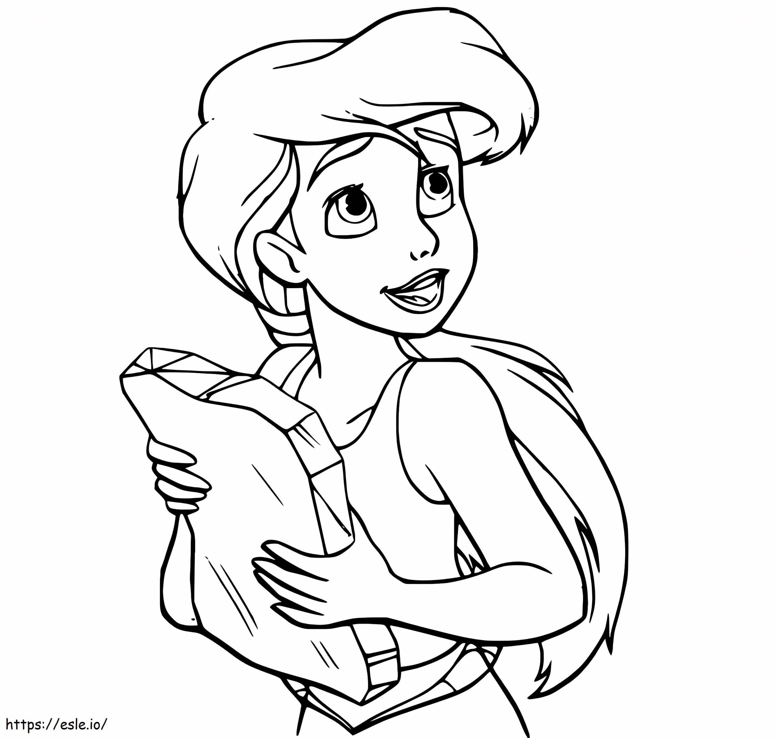 Beautiful Little Ariel Coloring Page