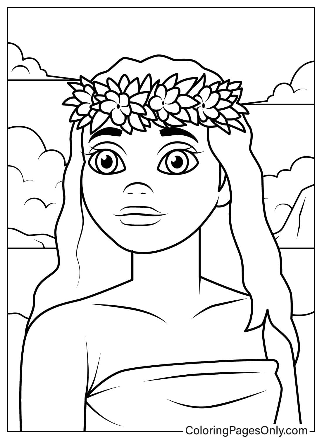 Beautiful Moana Free Printable Coloring Pages