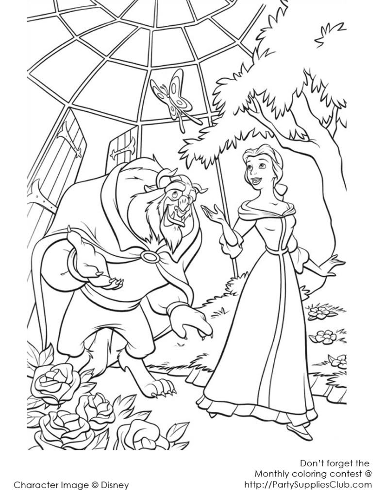 Beauty And Beast Coloring Pages Coloring Nation Beauty And Beast Coloring Pages Coloring Nation