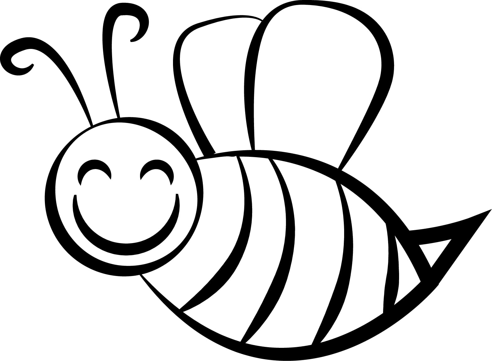 bee coloring page