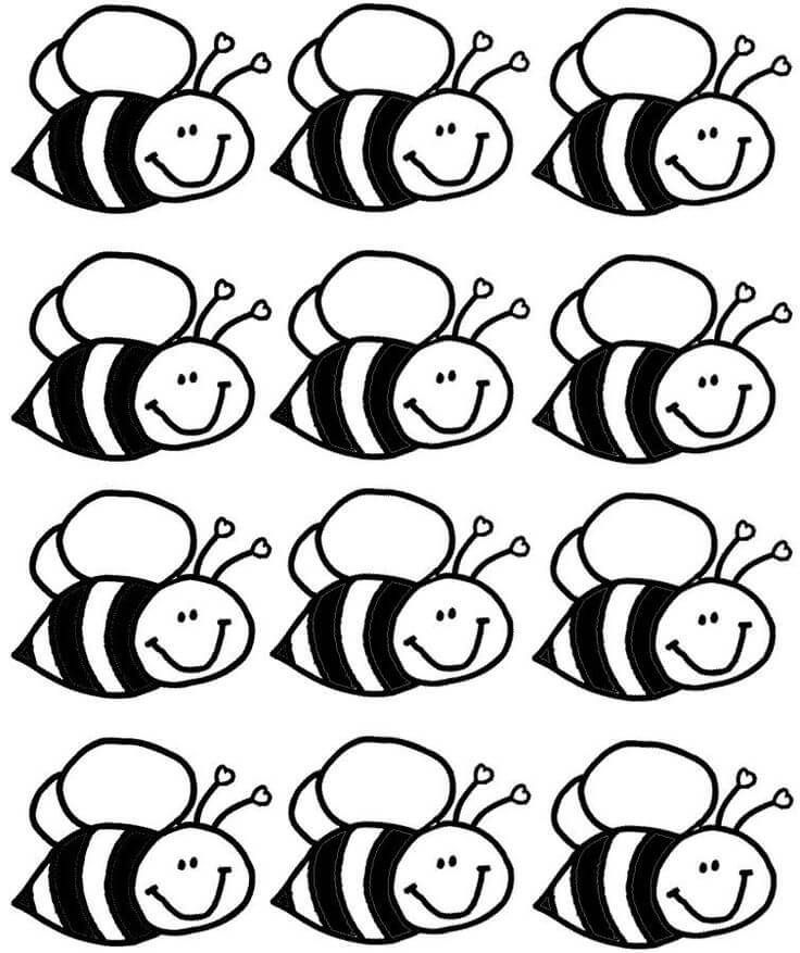 Bee Page For Coloring Printable Coloring Pages FREE