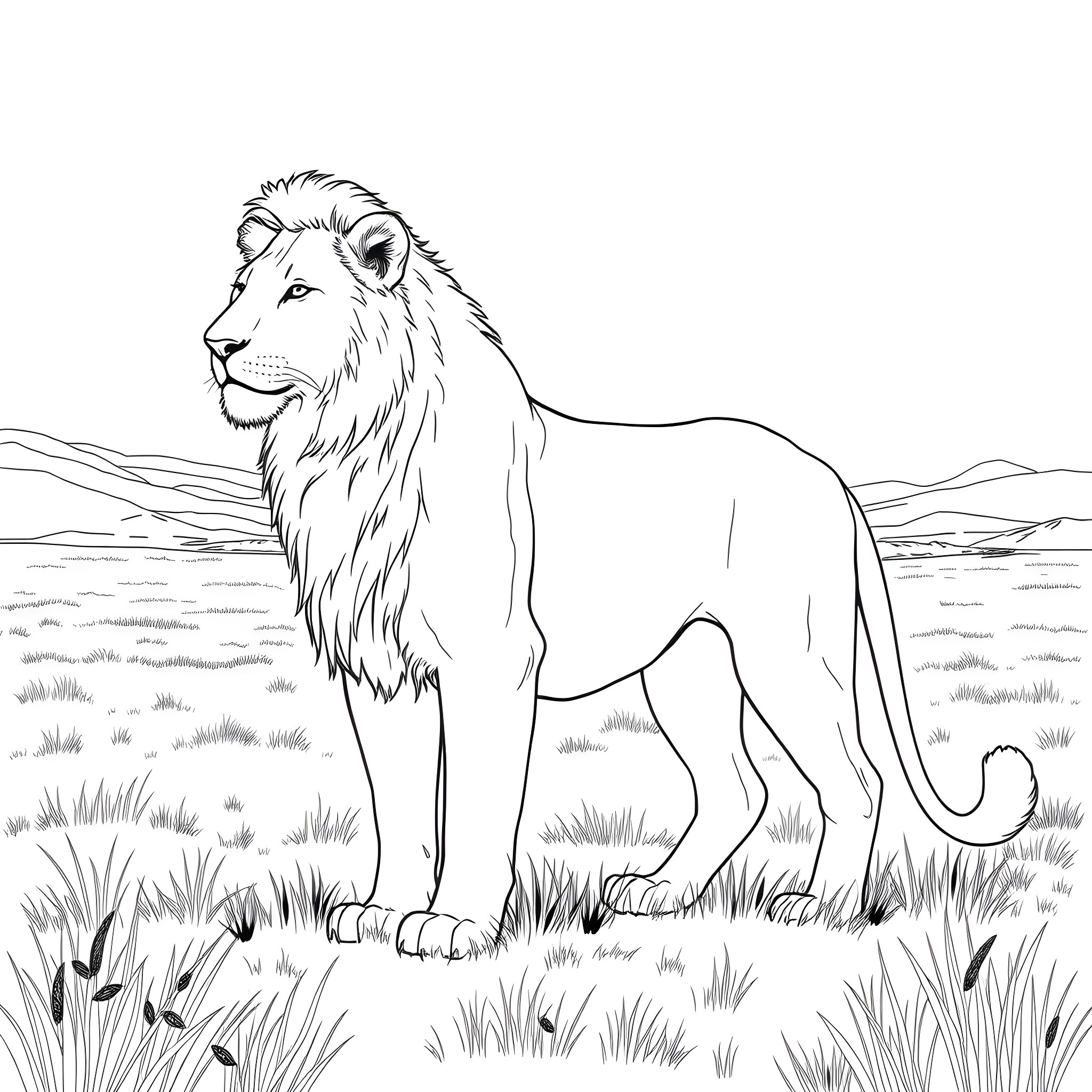 lioness coloring pages