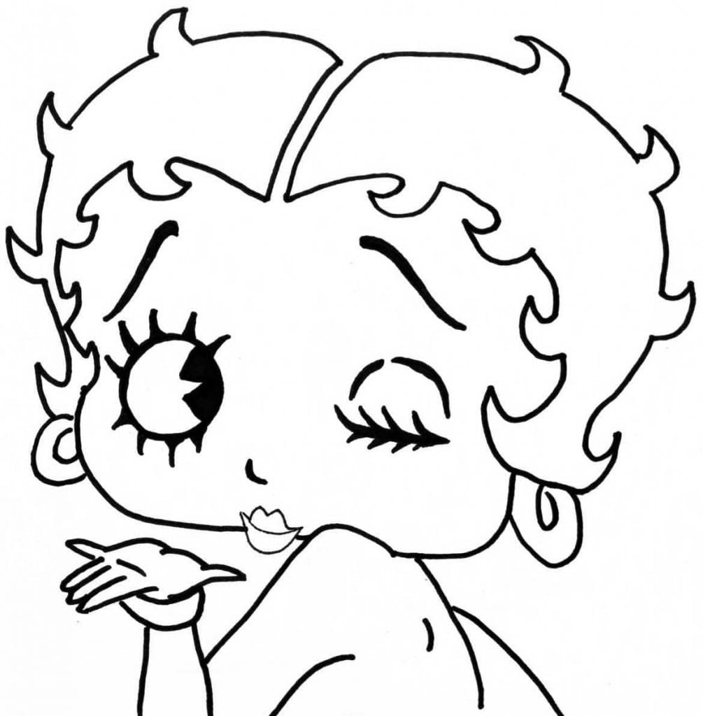 betty boop color page betty boop color page