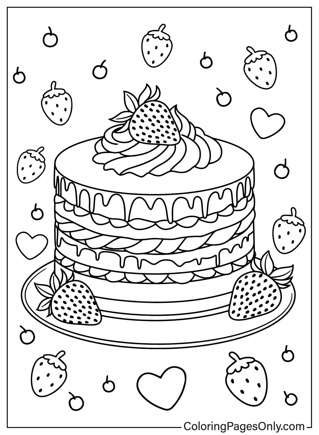 Birthday Cake Coloring Page Free Printable Free Printable Coloring Pages Birthday Cake Coloring Page Free Printable Free Printable Coloring Pages