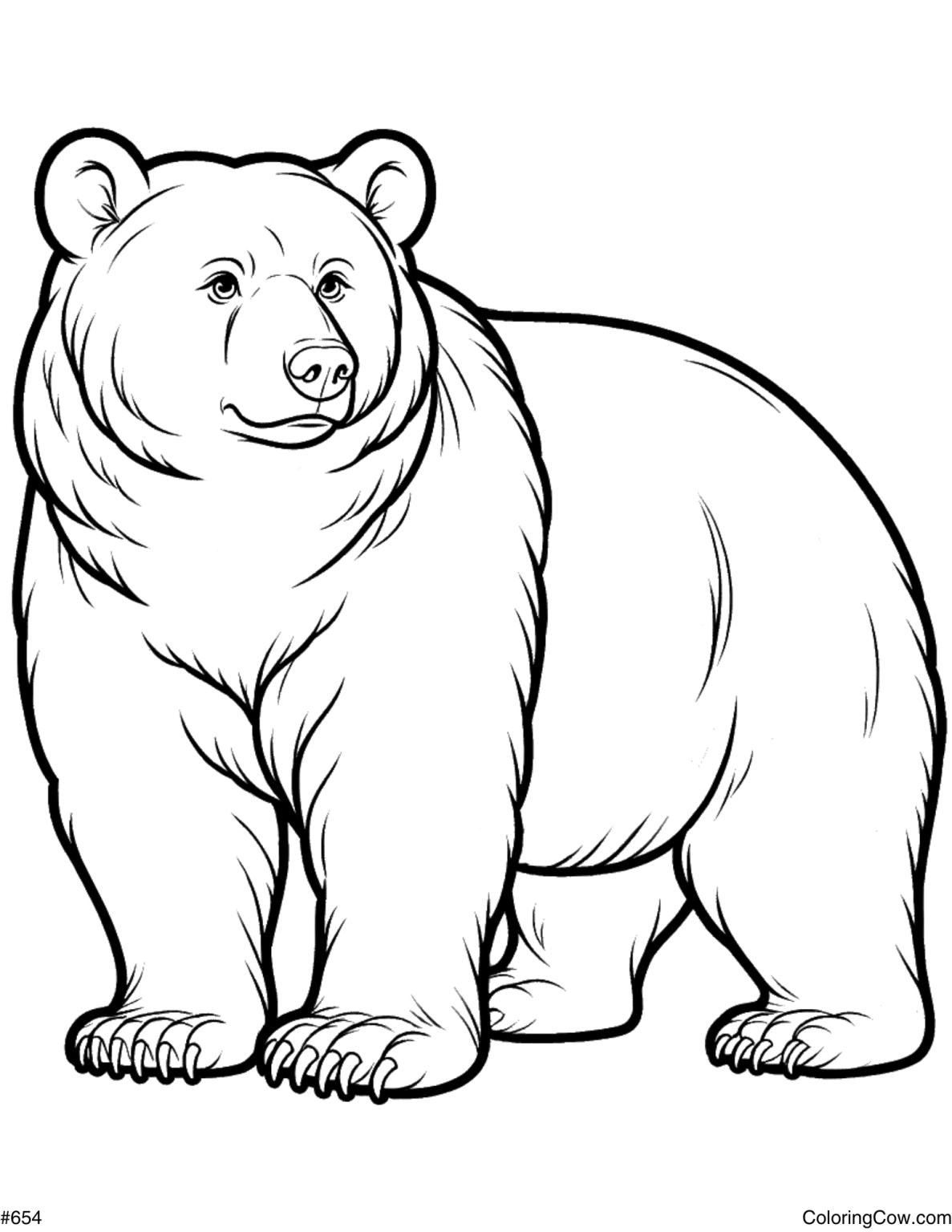 Black Bear Coloring Page