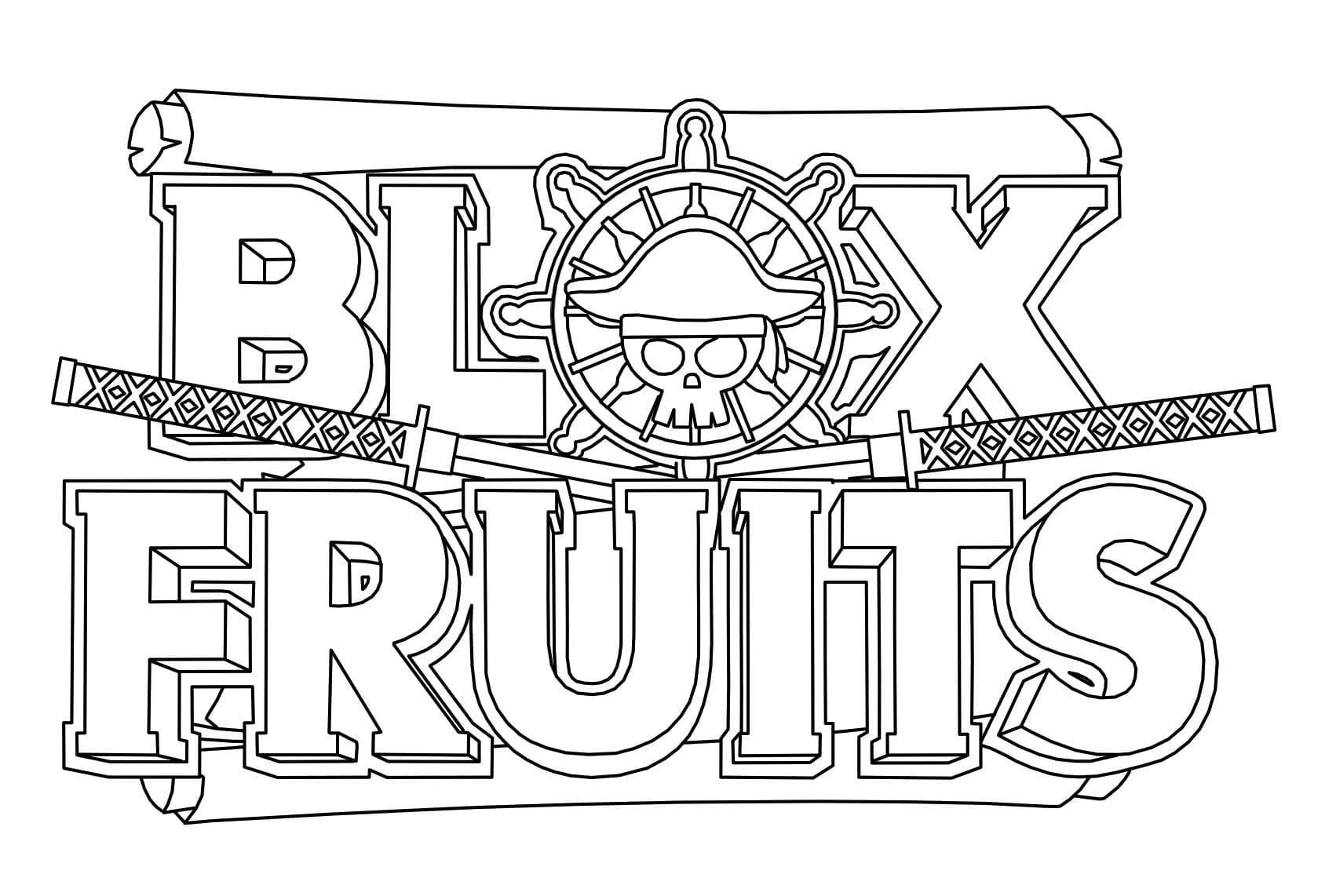 Blox Fruits Coloring Pages
