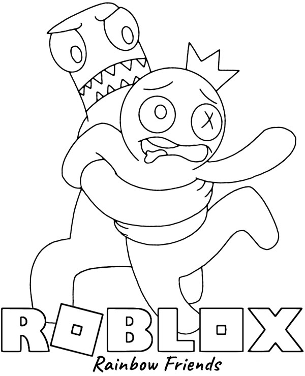 Blue Roblox Coloring Page Rainbow Friends Blue Roblox Coloring Page Rainbow Friends