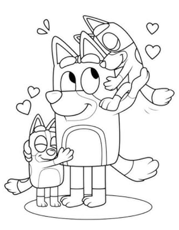 bluey and bingo coloring pages bluey and bingo coloring pages
