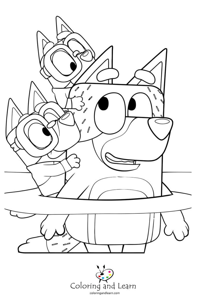 bluey printable coloring pages bluey printable coloring pages