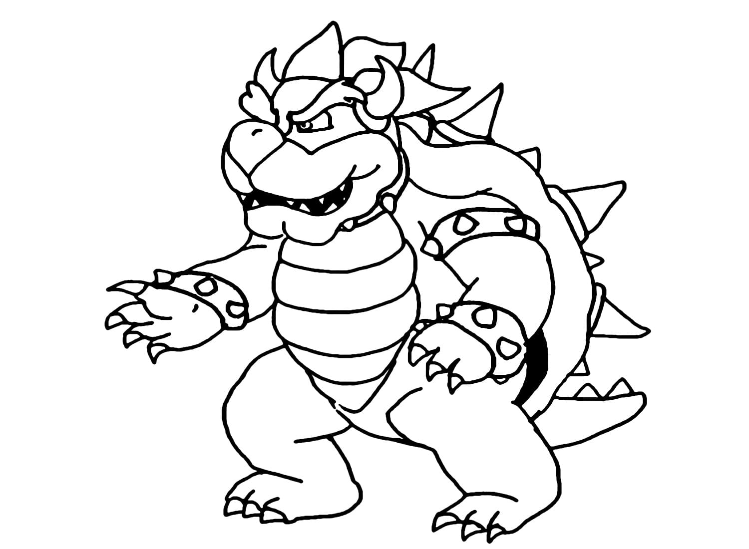 Bowser Coloring Pages ColoringLib