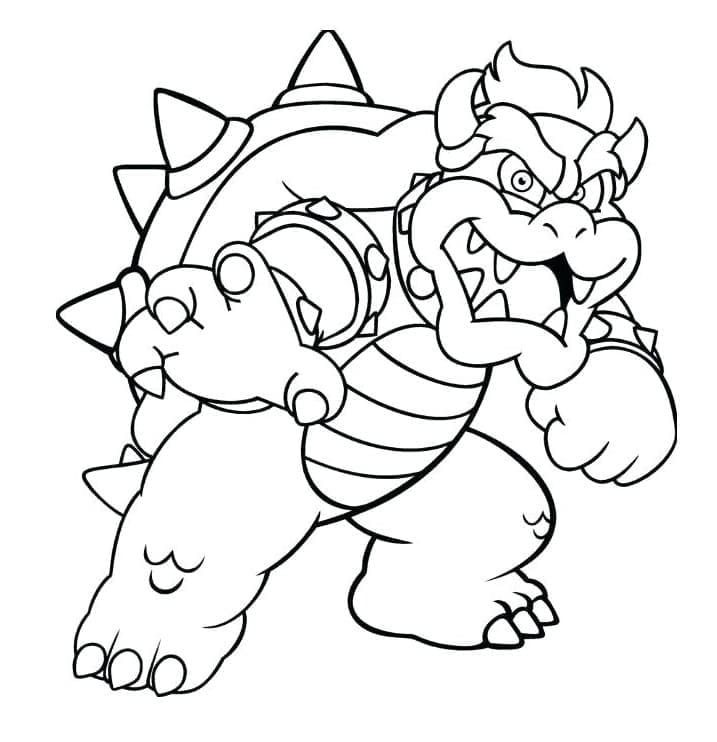 Bowser Coloring Pages ColoringLib