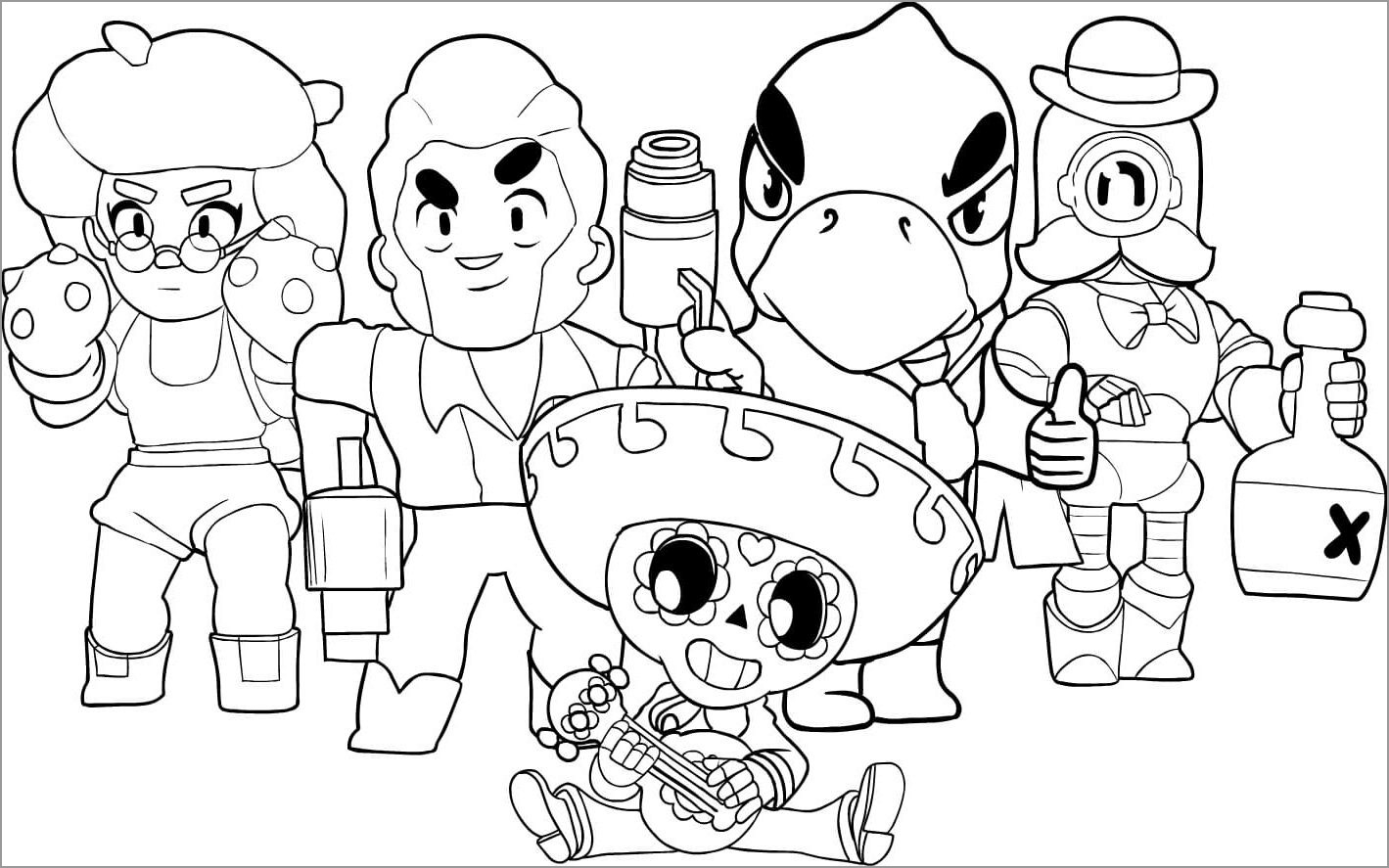 Brawl Stars Coloring Pages All Brawlers ColoringBay