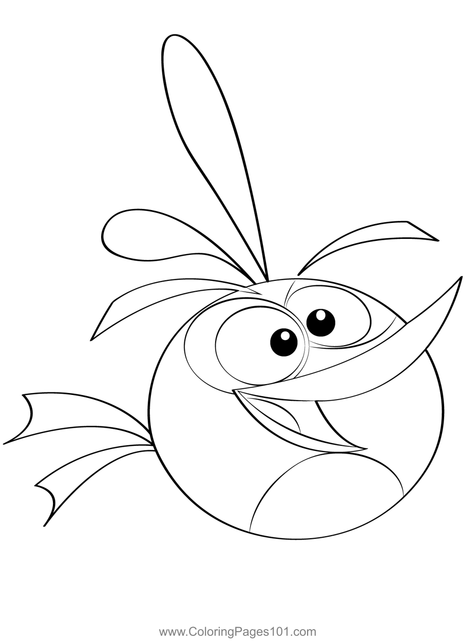 Bubbles Angry Birds Oriole Coloring Page For Kids Free Angry Birds 