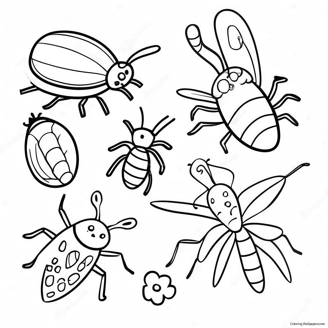 bugs coloring page bugs coloring page