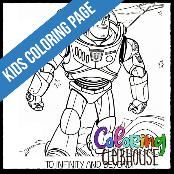 Buzz Lightyear Coloring Page Free PDF Coloring Clubhouse