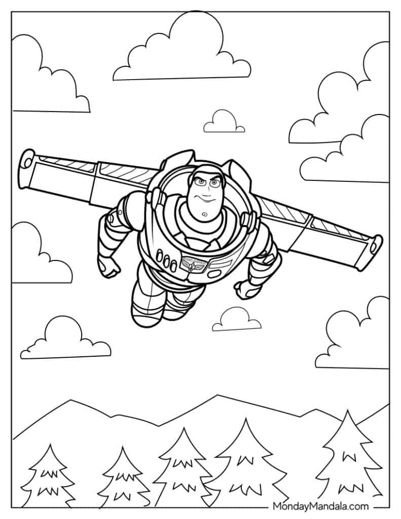 Buzz Lightyear Toy Story Coloring Pages 2025 