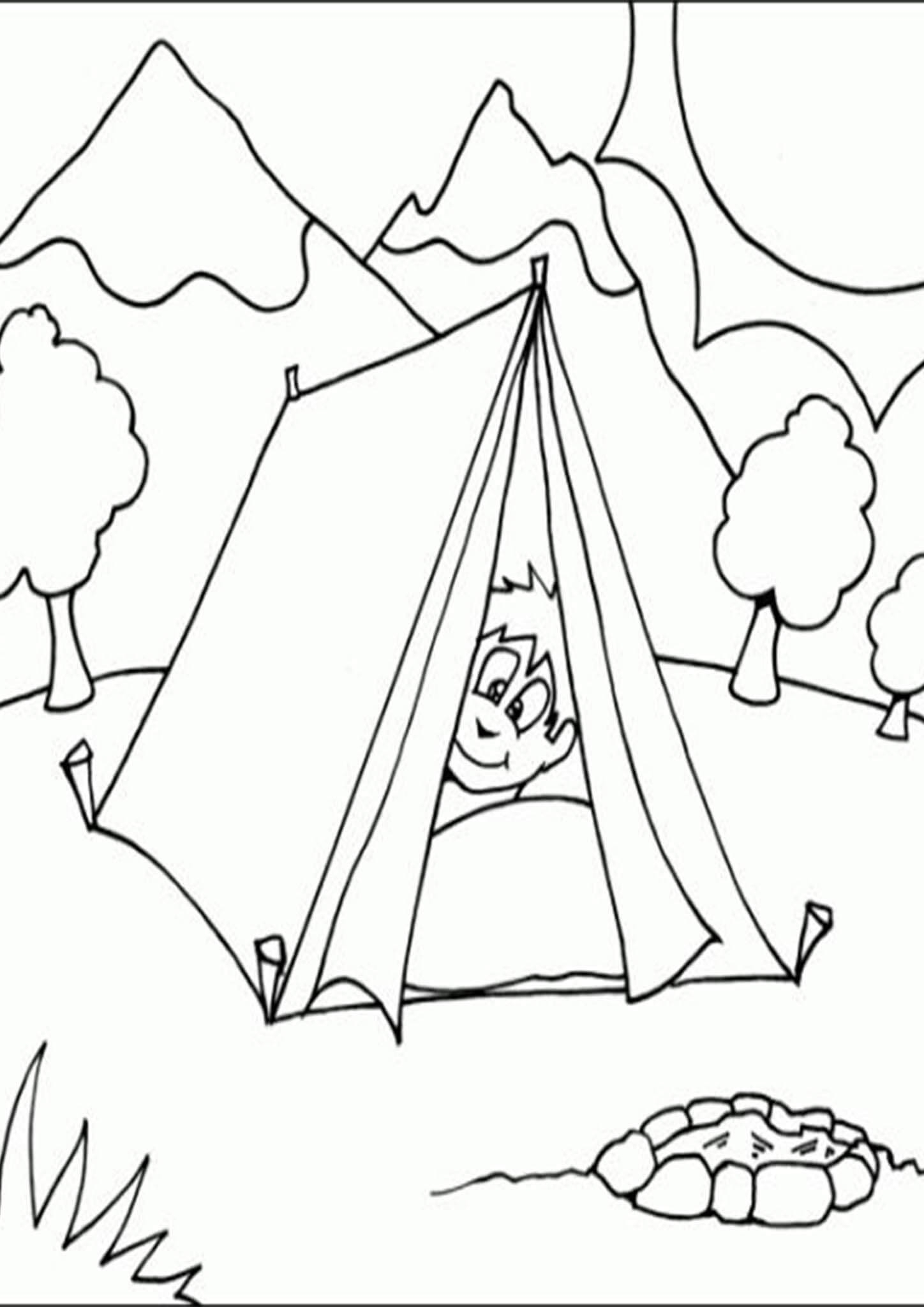 Camping Color Pages