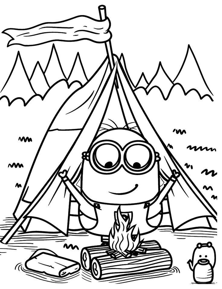 Camping Printable Coloring Pages 2025 